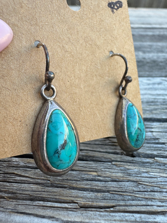 Sterling Silver Barse Turquoise Earrings