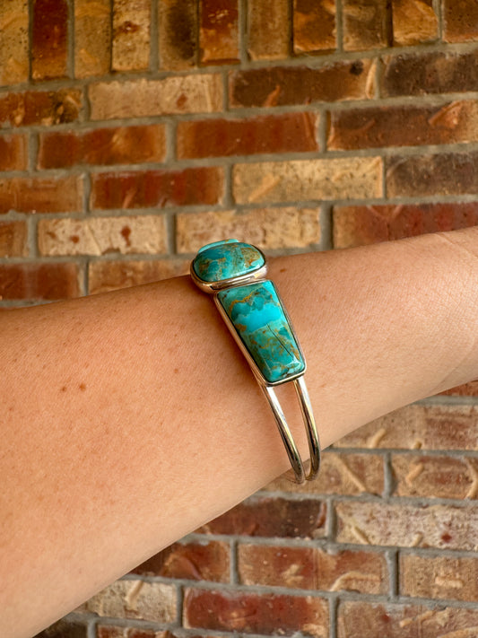 Estate Sterling Silver Turquoise Bracelet Cuff