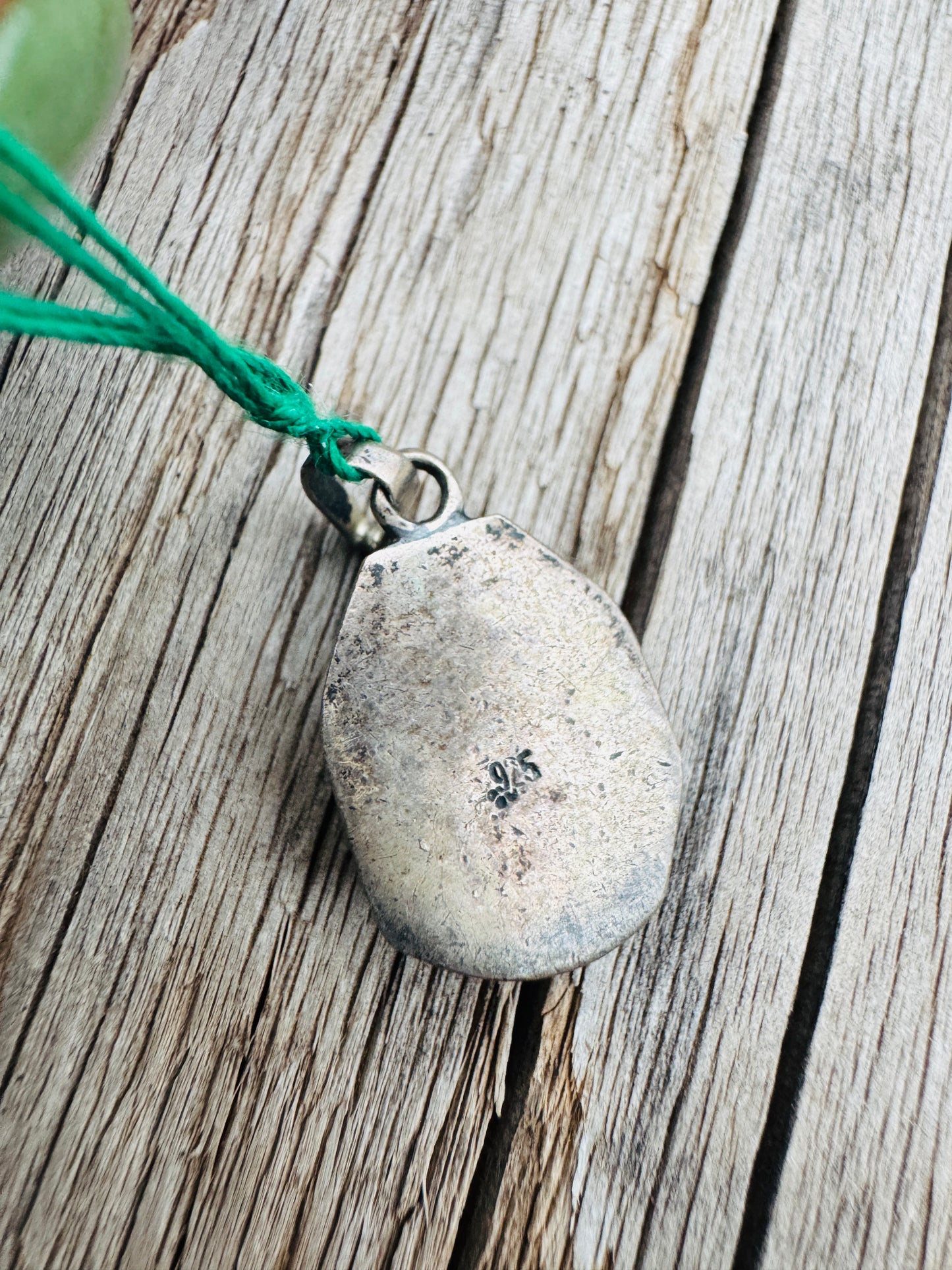 Vintage Sterling Turquoise Charm Pendant