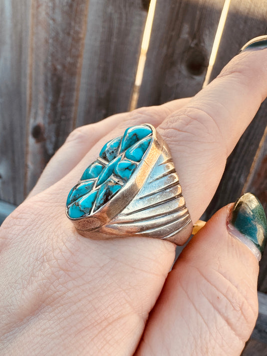 Vintage Sterling Silver Turquoise Ring