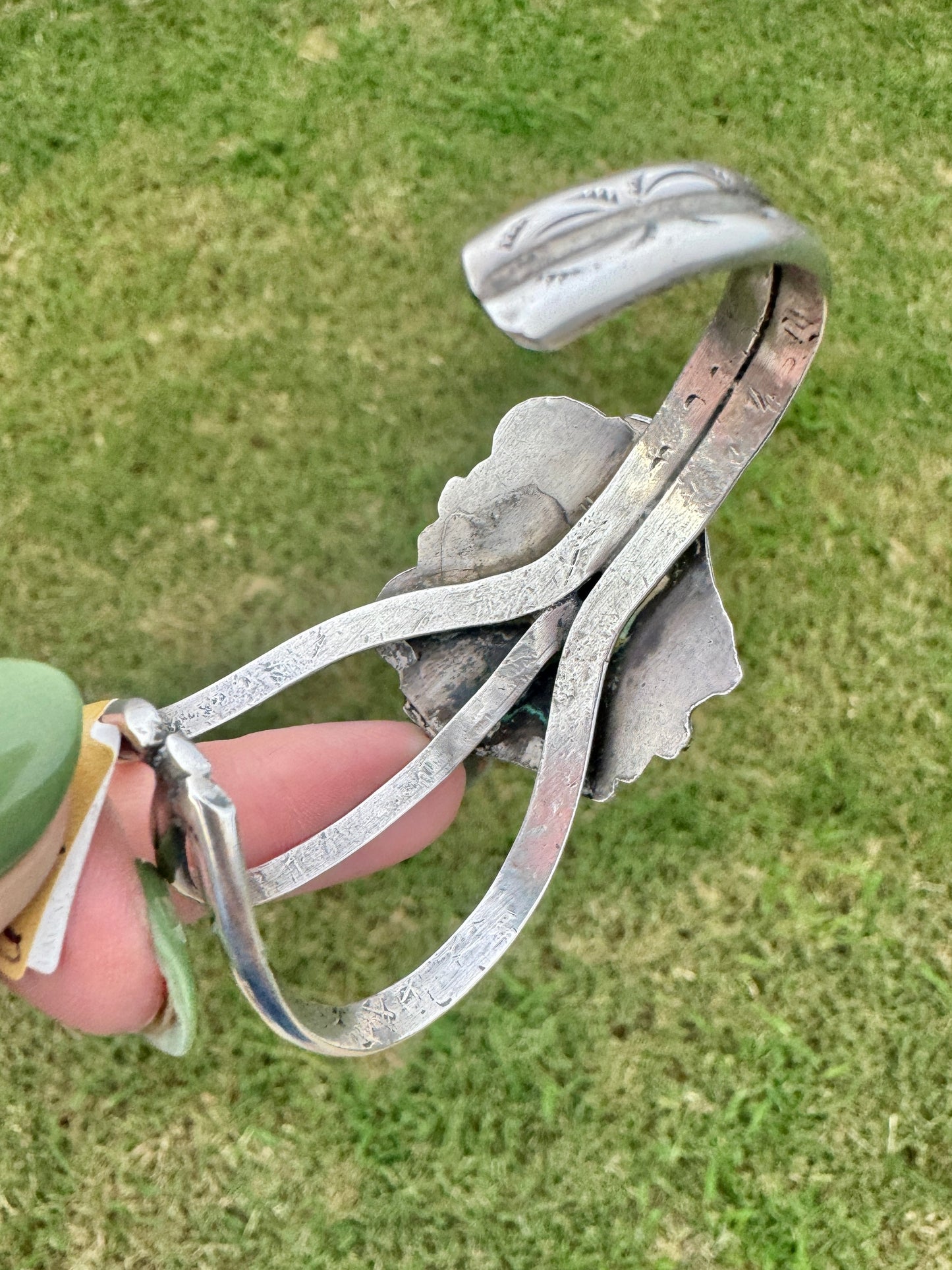 Vintage Sterling Silver Turquoise Cuff