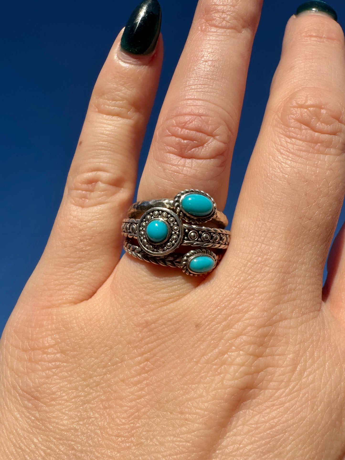 Sterling Silver Sleeping Beauty Turquoise Ring