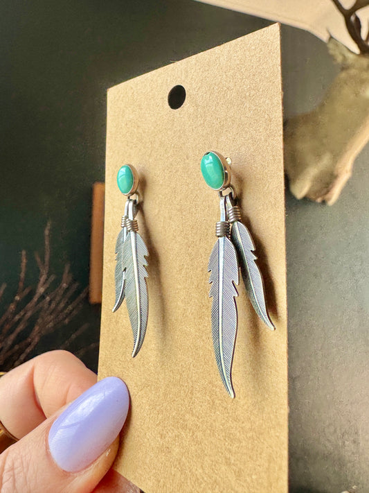 Sterling Feather Earrings