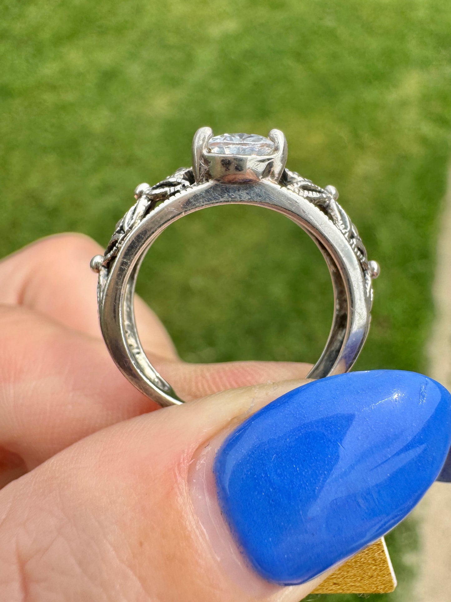Southwestern Sterling and CZ Matching Ring Set
