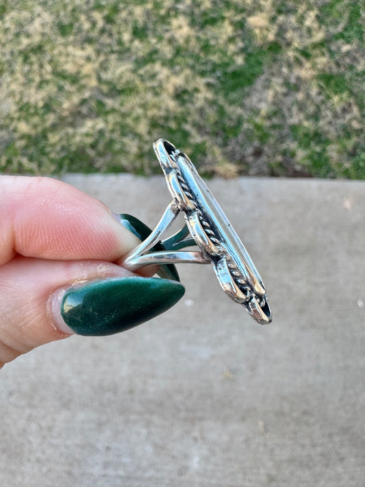 Sterling Silver Pink Mother of Pearl Ring