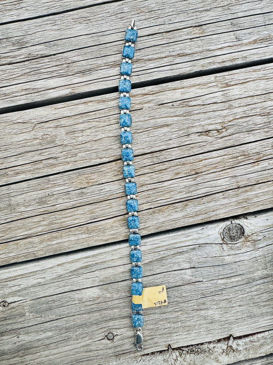 Sterling Silver Double Sided Blue Lapis Western Bracelet