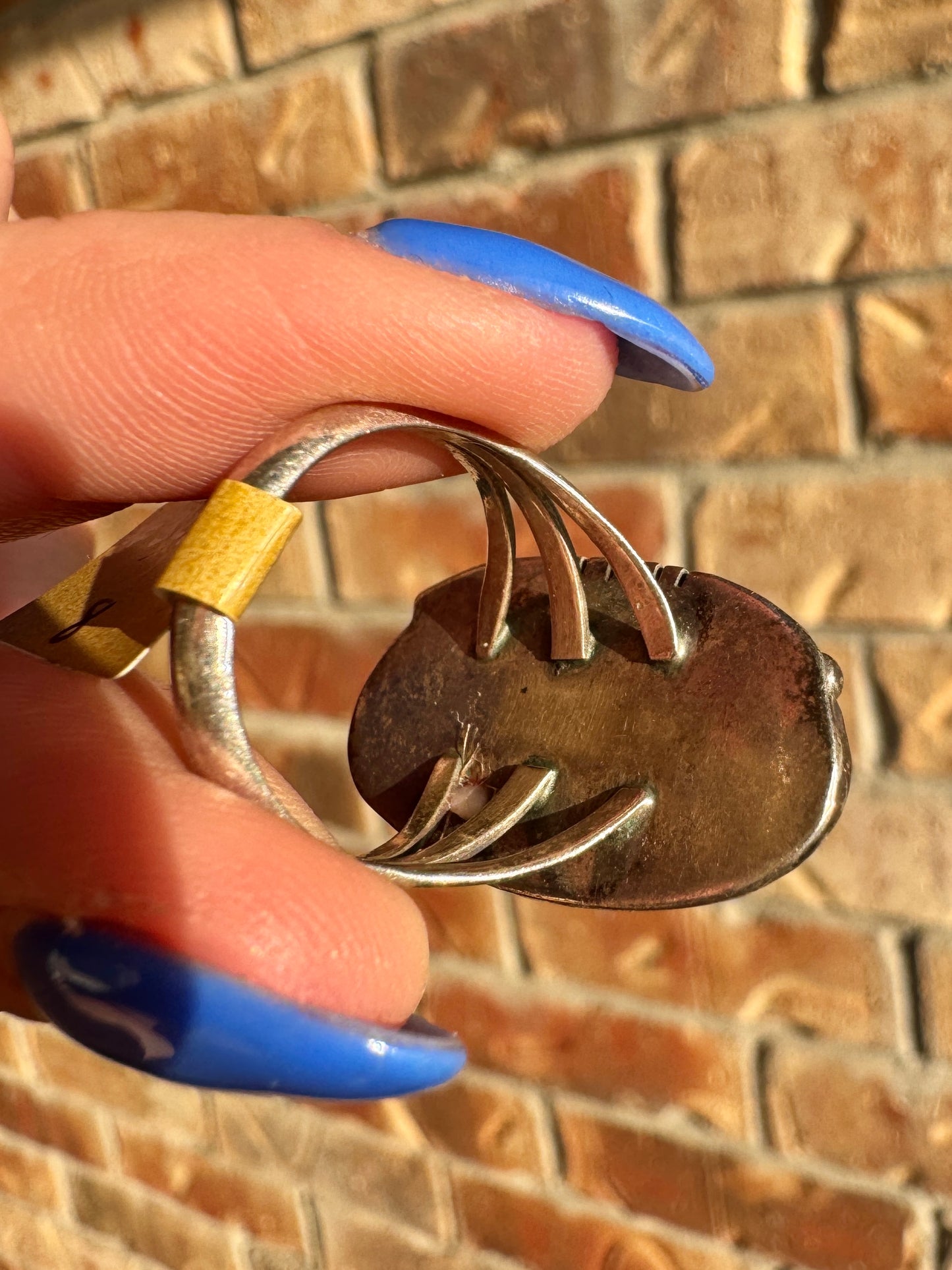 Vintage Sterling Silver Kingmans Turquoise Ring