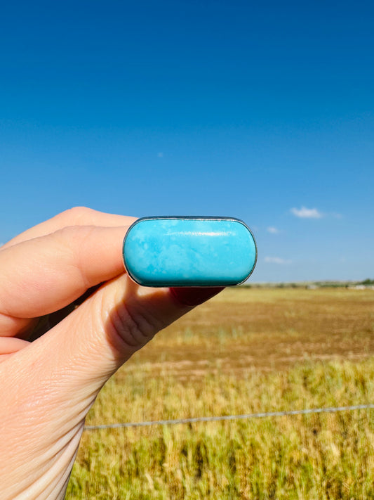 Sterling Silver Turquoise Bar Ring
