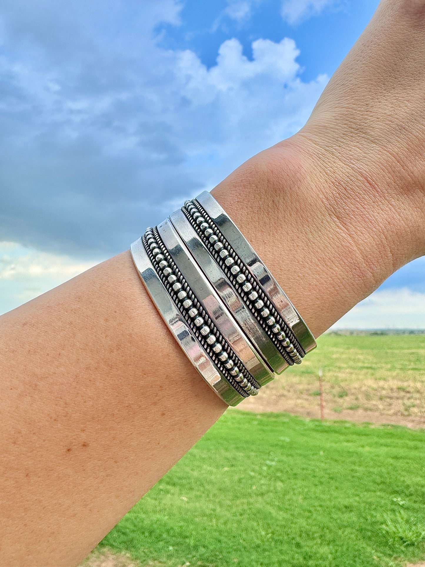 Sterling Silver Solid Signed Bracelet Cuff