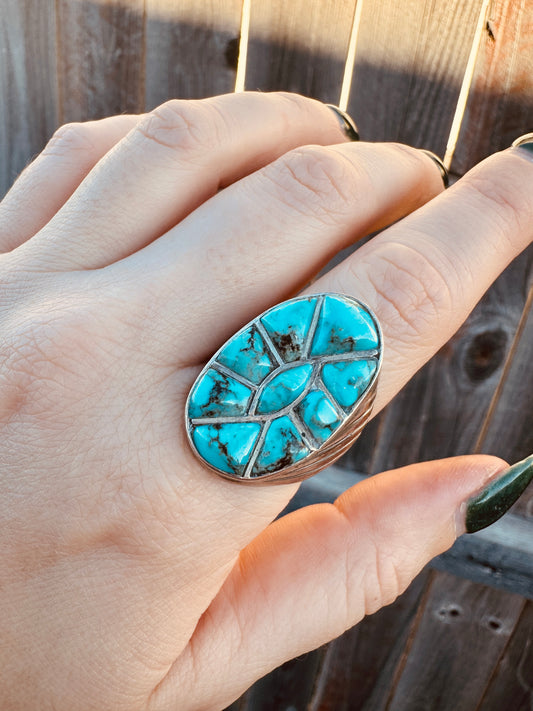 Vintage Sterling Silver Turquoise Ring