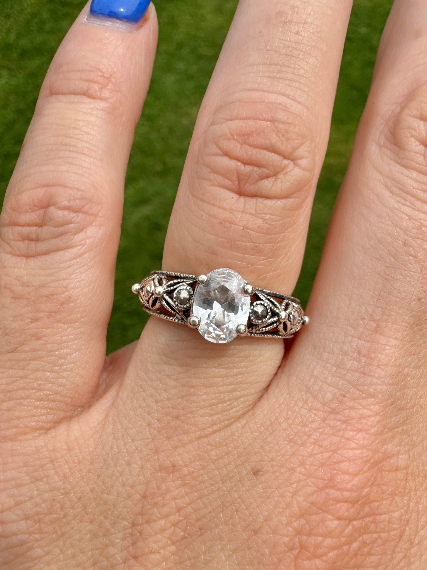 Southwestern Sterling and CZ Matching Ring Set