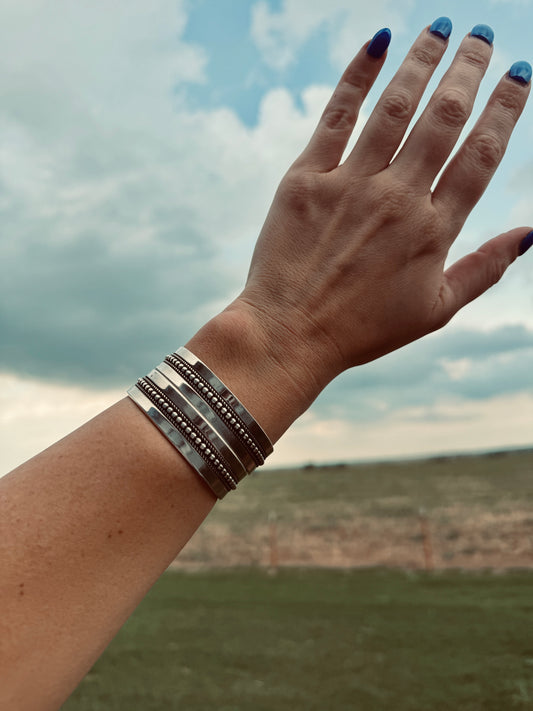 Sterling Silver Solid Signed Bracelet Cuff