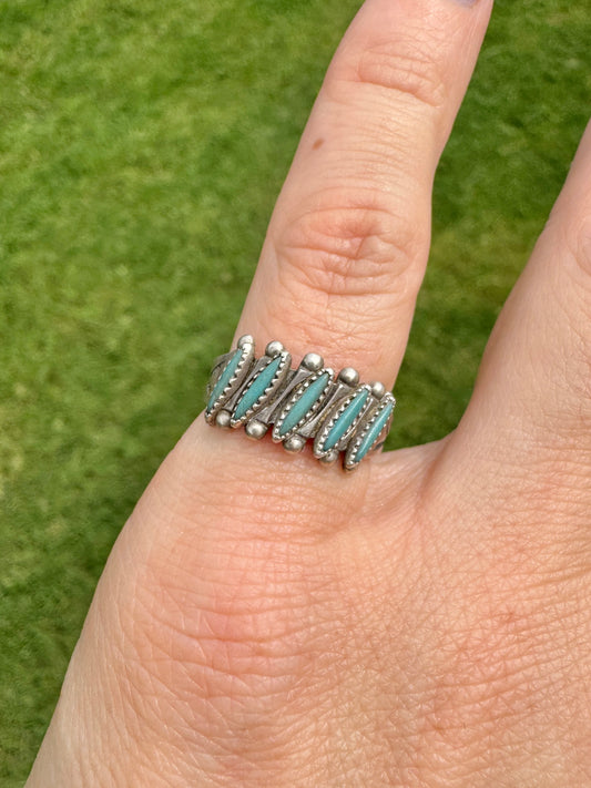 Vintage Sterling Zuni Turquoise Ring