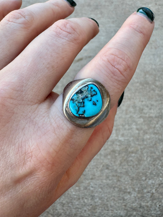 Vintage Sterling Silver Turquoise Ring