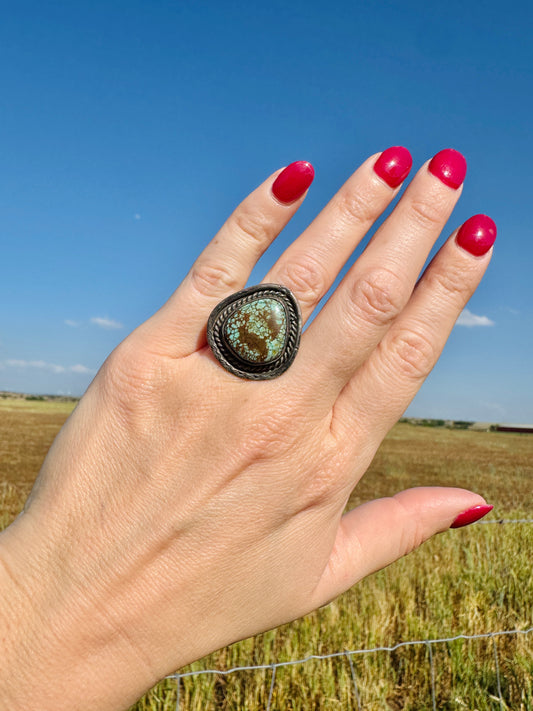 Vintage Sterling Silver Turquoise Ring