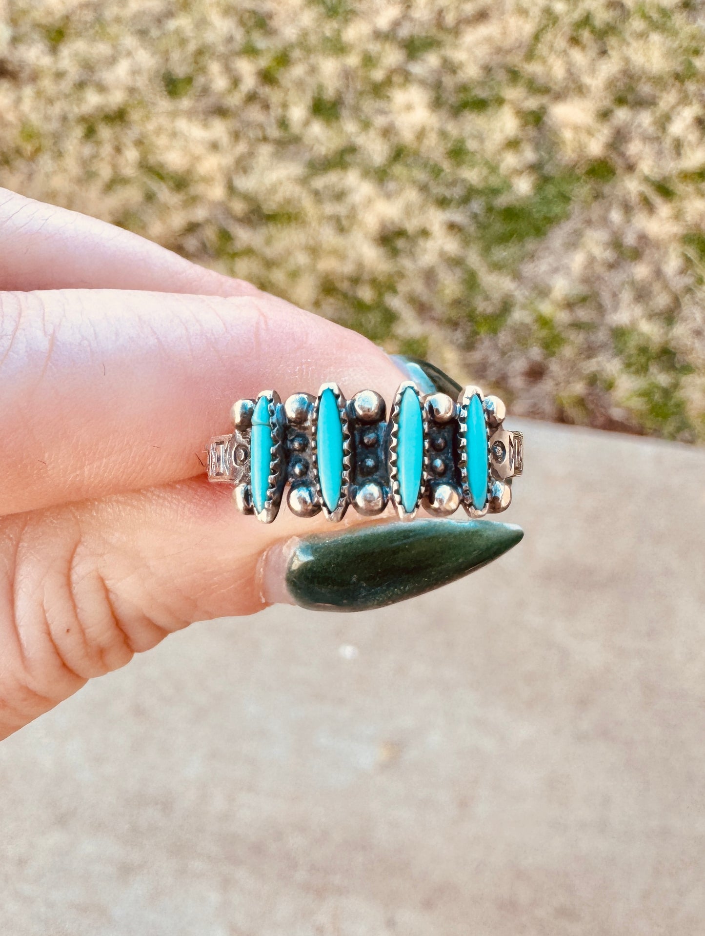 Sterling Silver Zuni Native Turquoise Ring