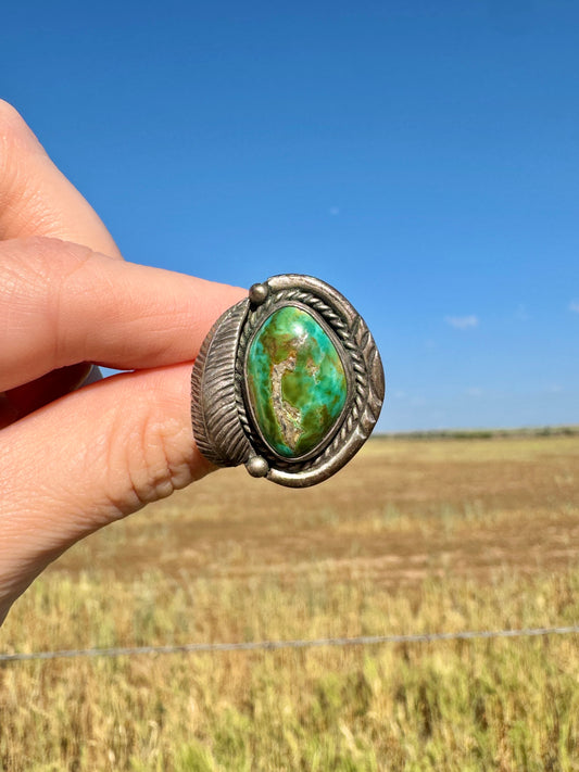 Vintage Native Sterling Turquoise Ring