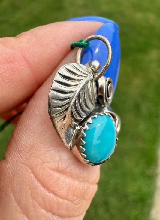 Sterling Silver Turquoise Charm Pendant