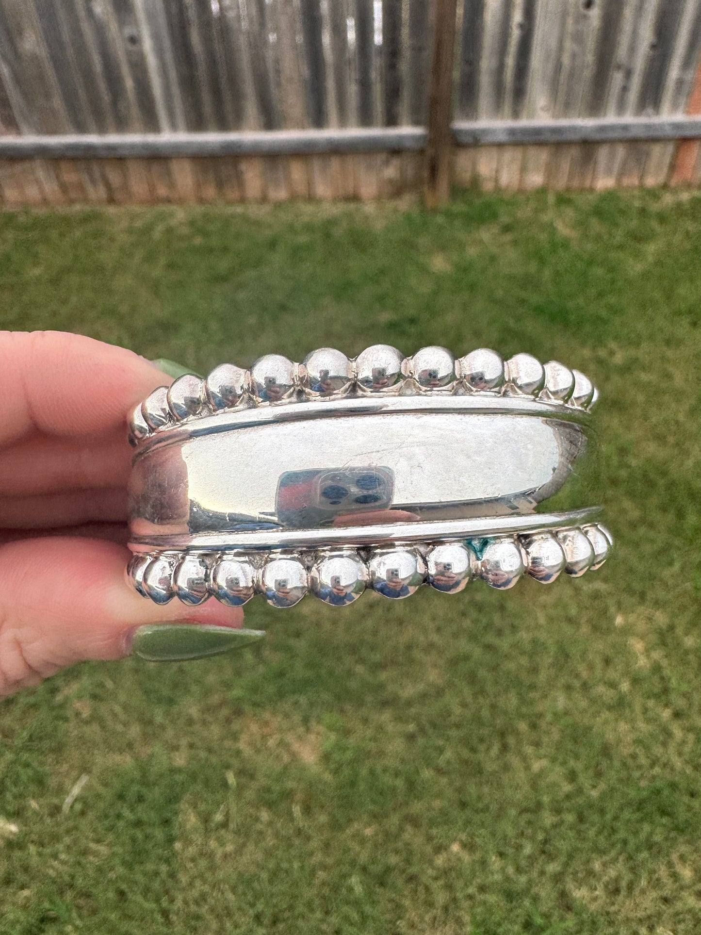 Sterling Silver Wide Cuff Bracelet