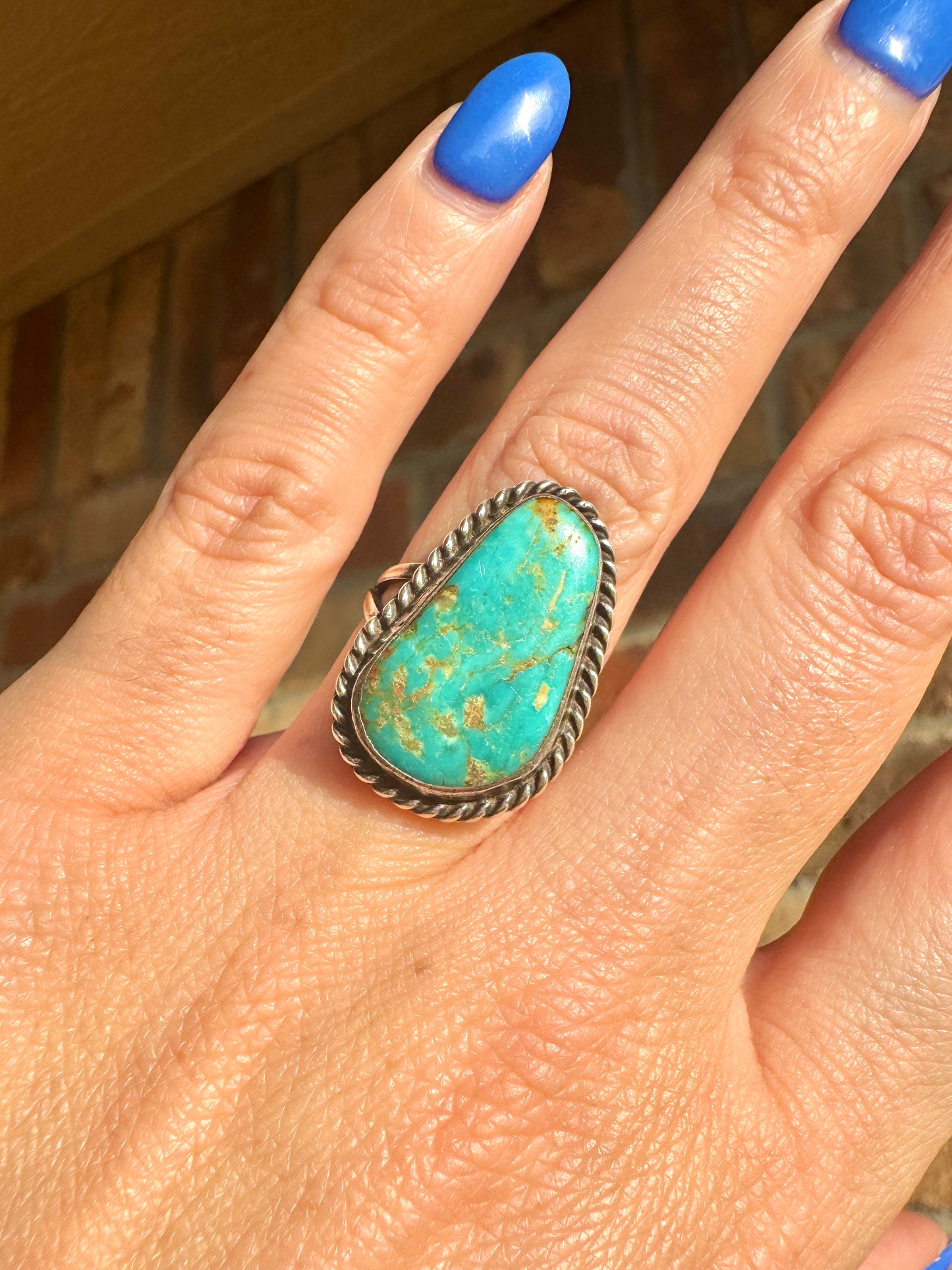 Vintage Sterling Silver Turquoise Ring