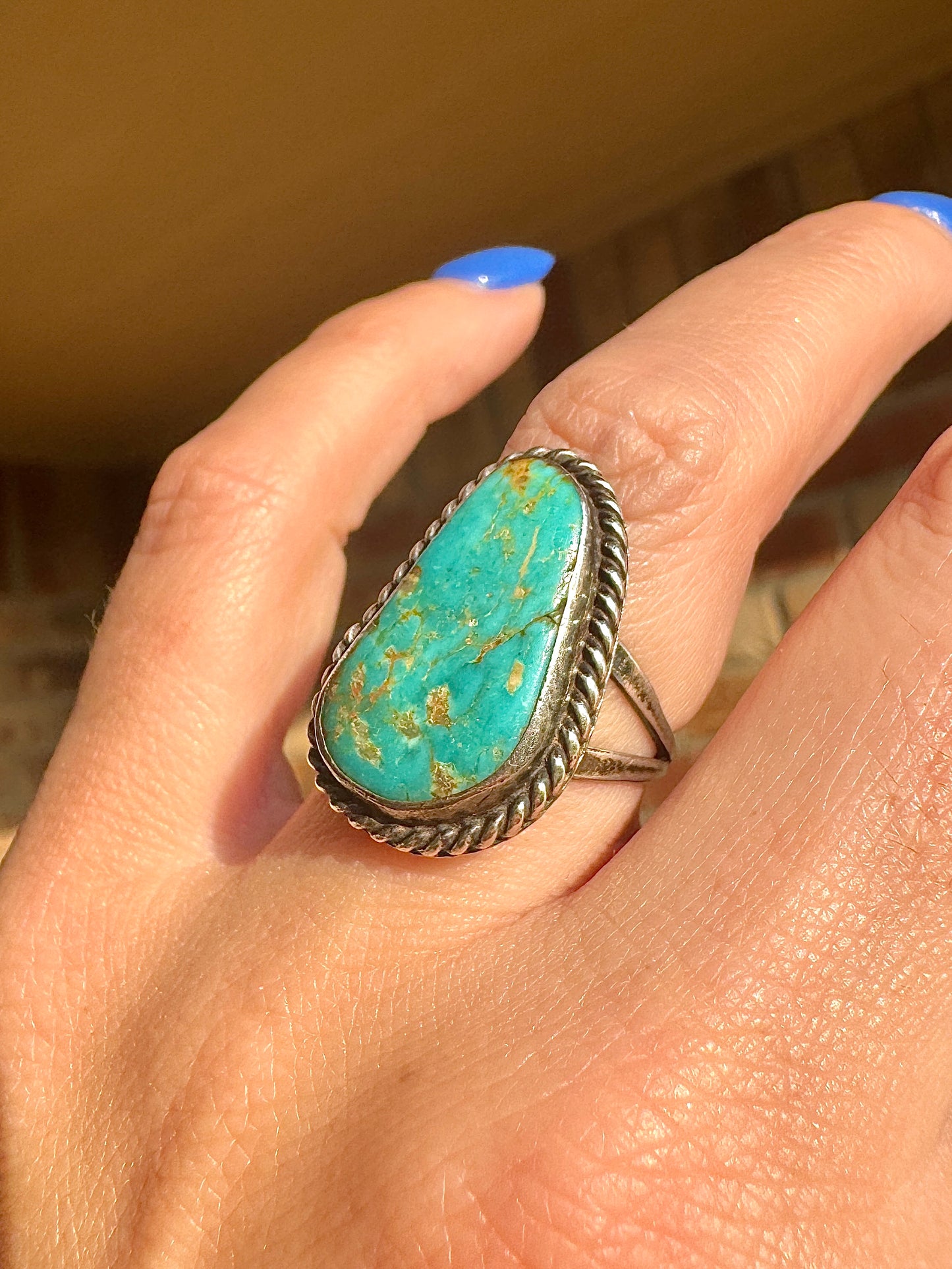 Vintage Sterling Silver Turquoise Ring