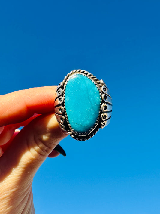 Vintage Sterling Silver Turquoise Ring