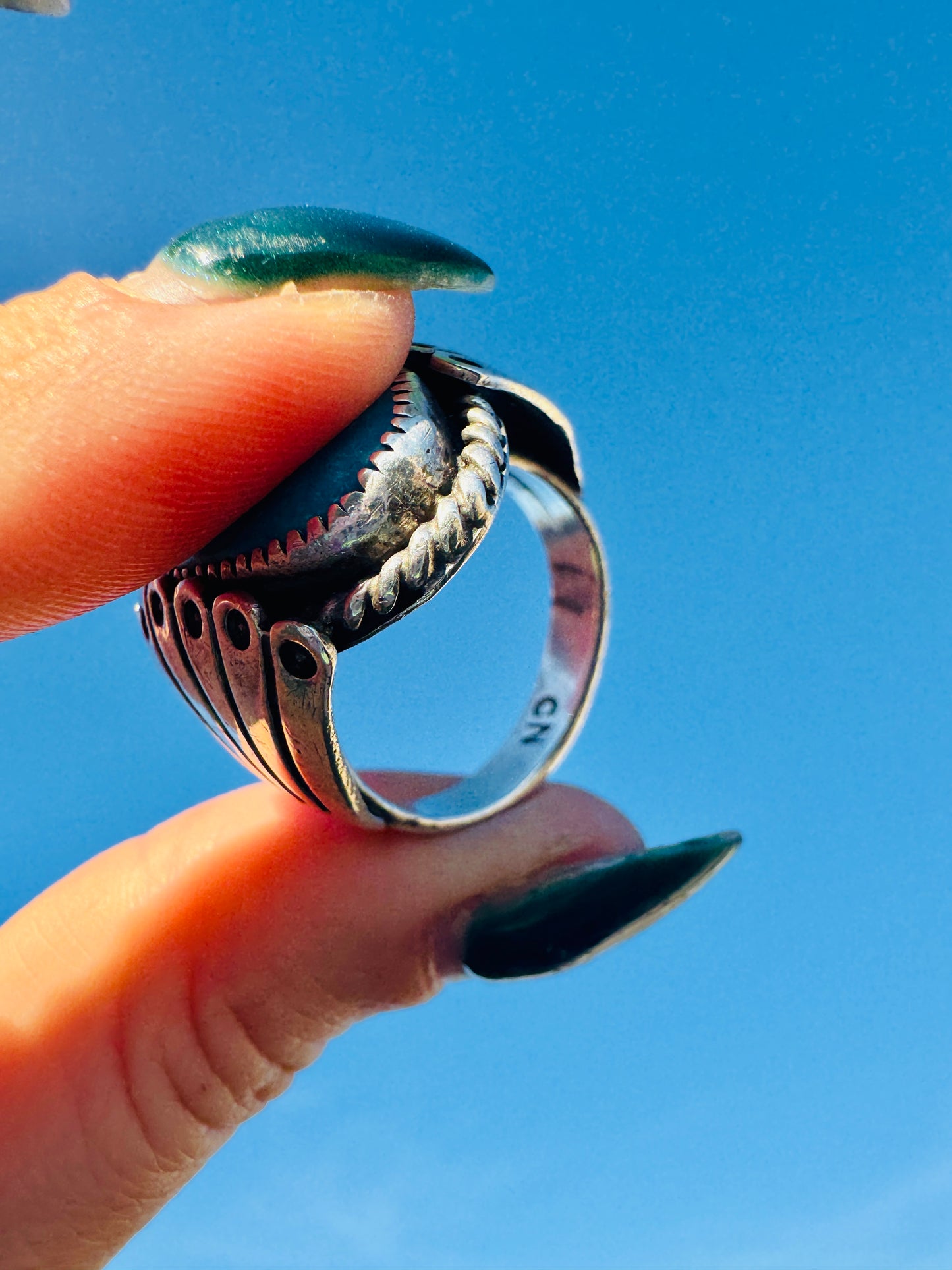 Vintage Sterling Silver Turquoise Ring