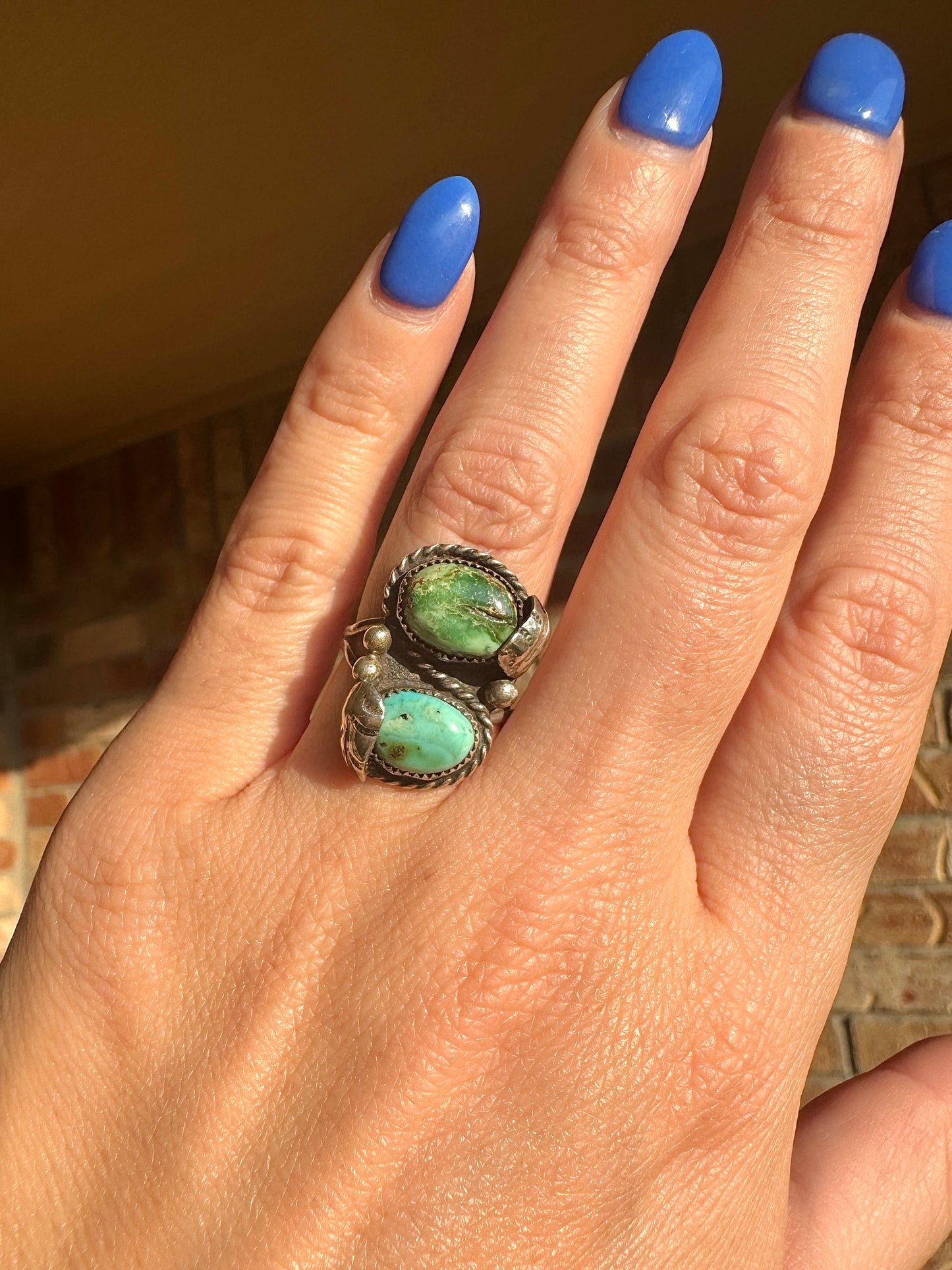 Vintage Sterling Silver Turquoise Ring