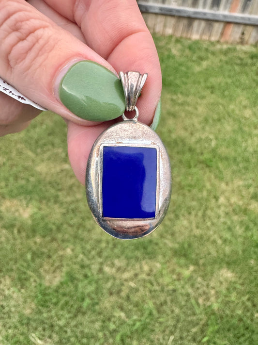 Sterling Silver Blue Lapis Pendant