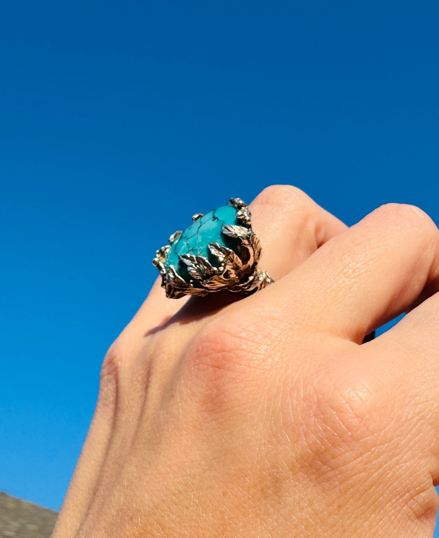 Sterling Silver Turquoise Nest Ring