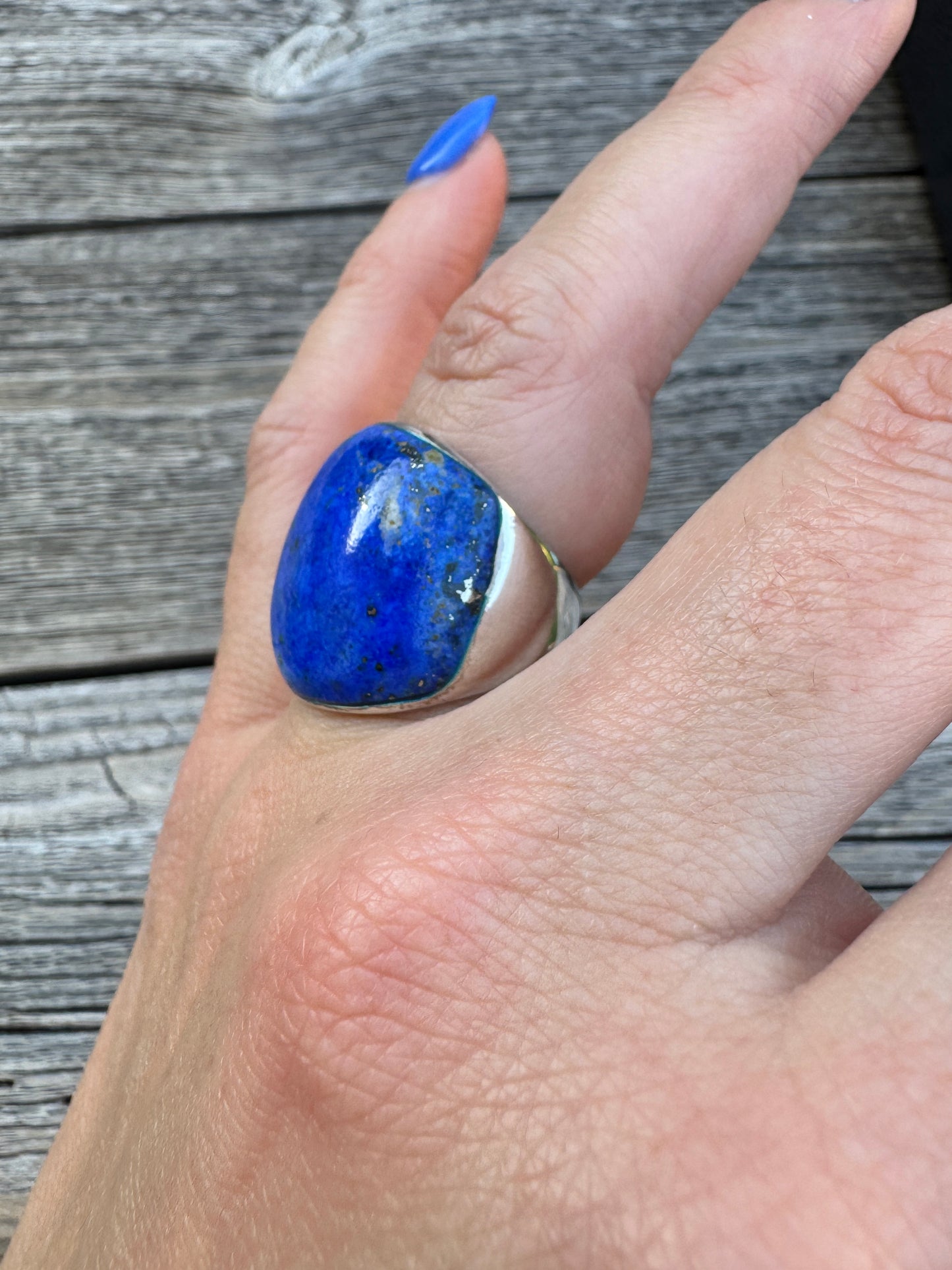 Sterling Silver Blue Lapis Ring