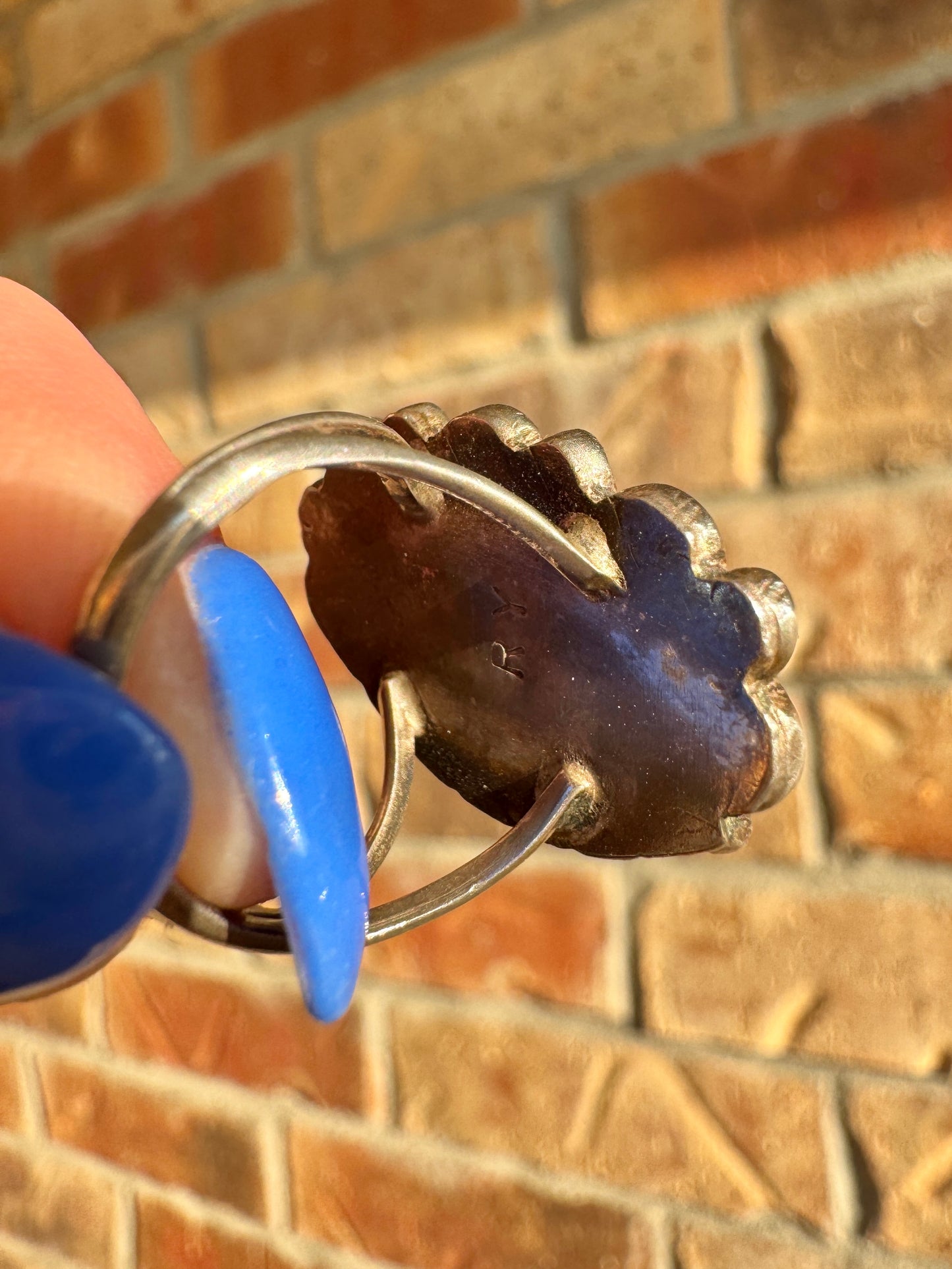 Vintage Sterling Silver Mother of Pearl Ring