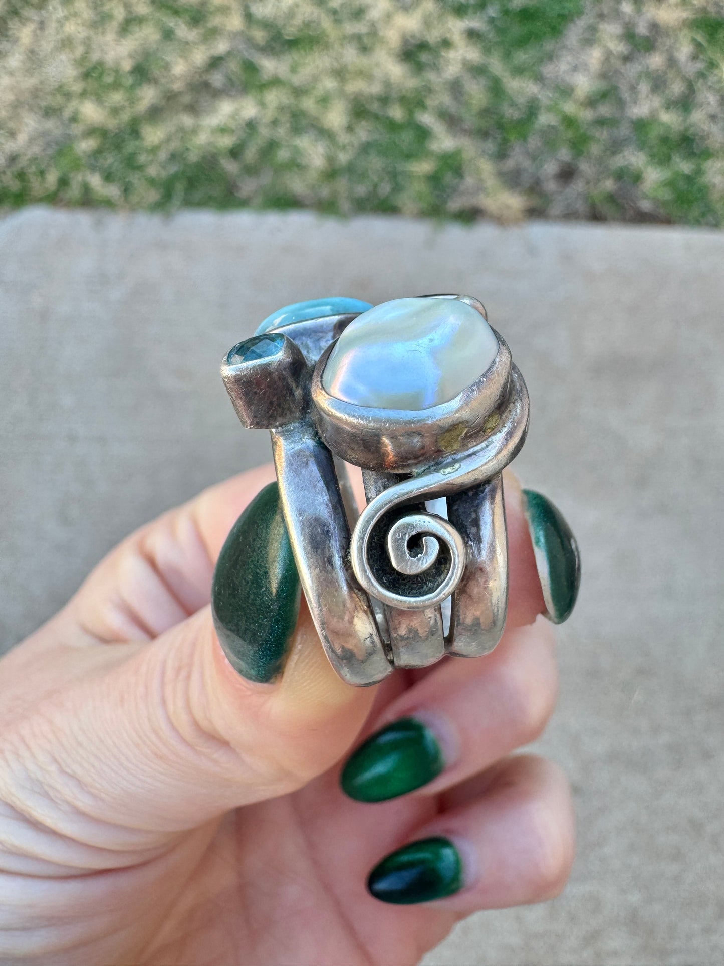 Sterling Silver Multi-Stone Ring