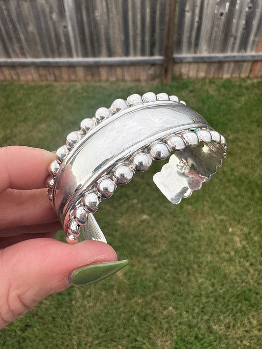 Sterling Silver Wide Cuff Bracelet
