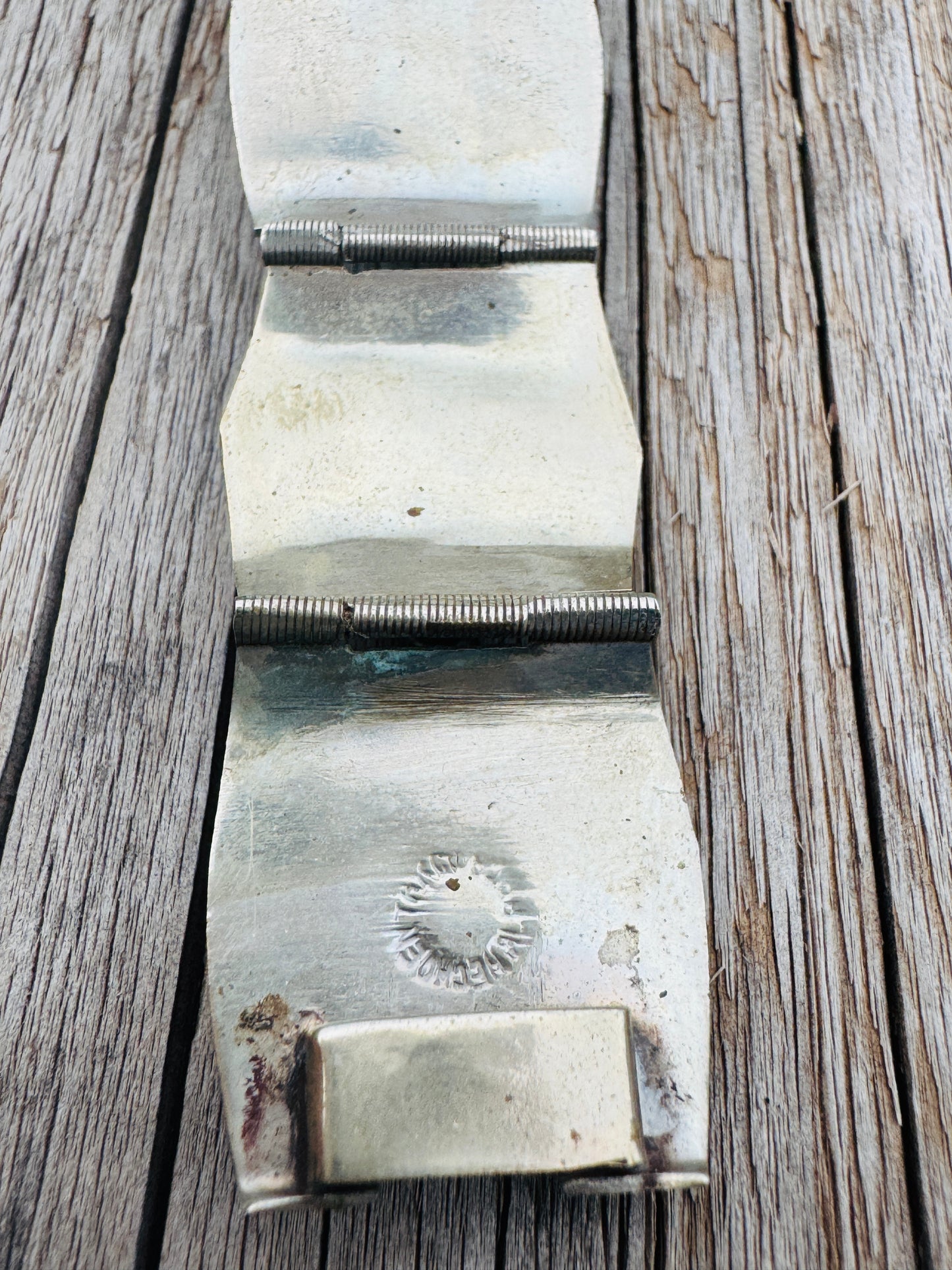 Vintage Sterling Silver Native Turquoise Bracelet