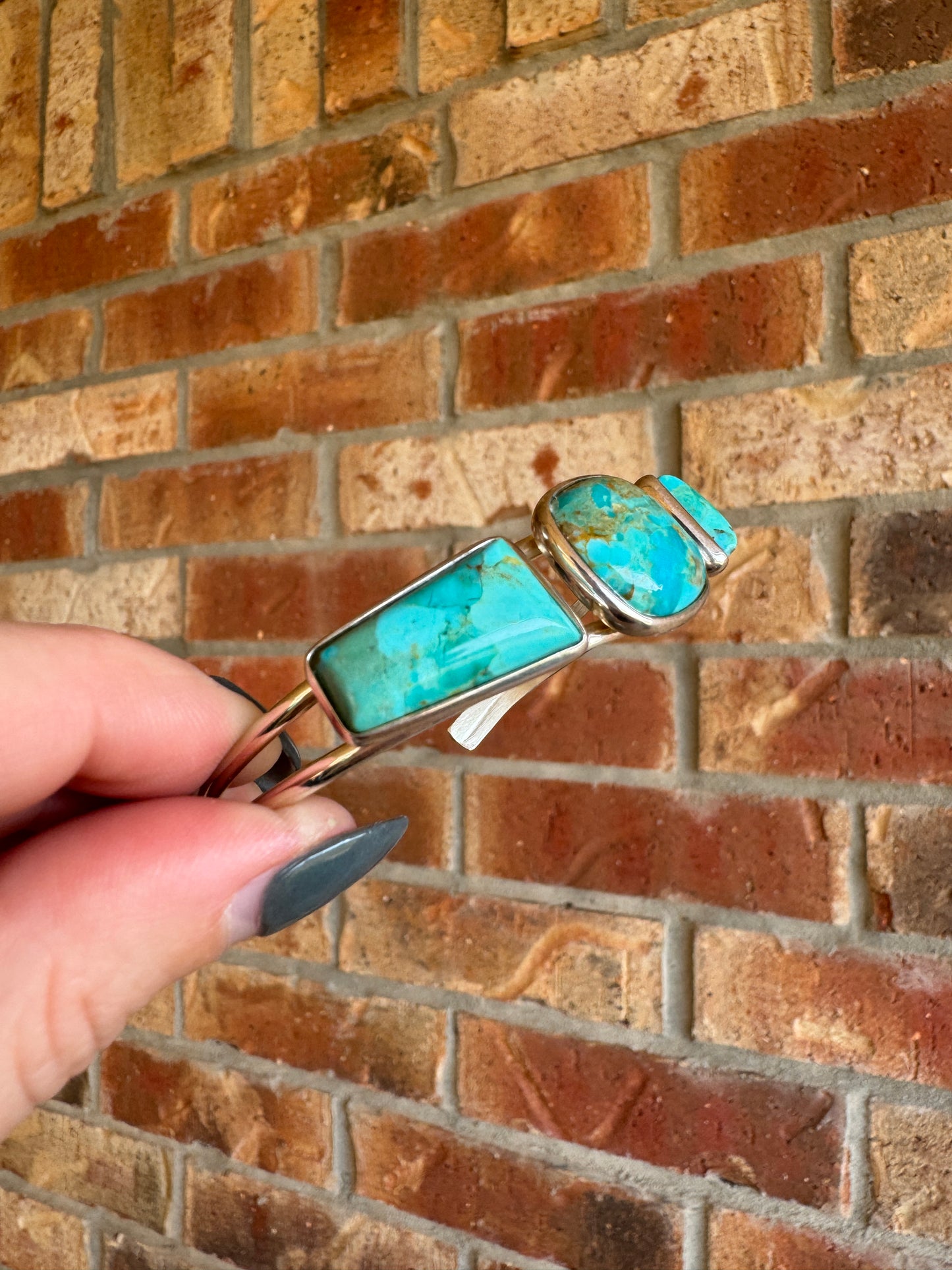 Estate Sterling Silver Turquoise Bracelet Cuff