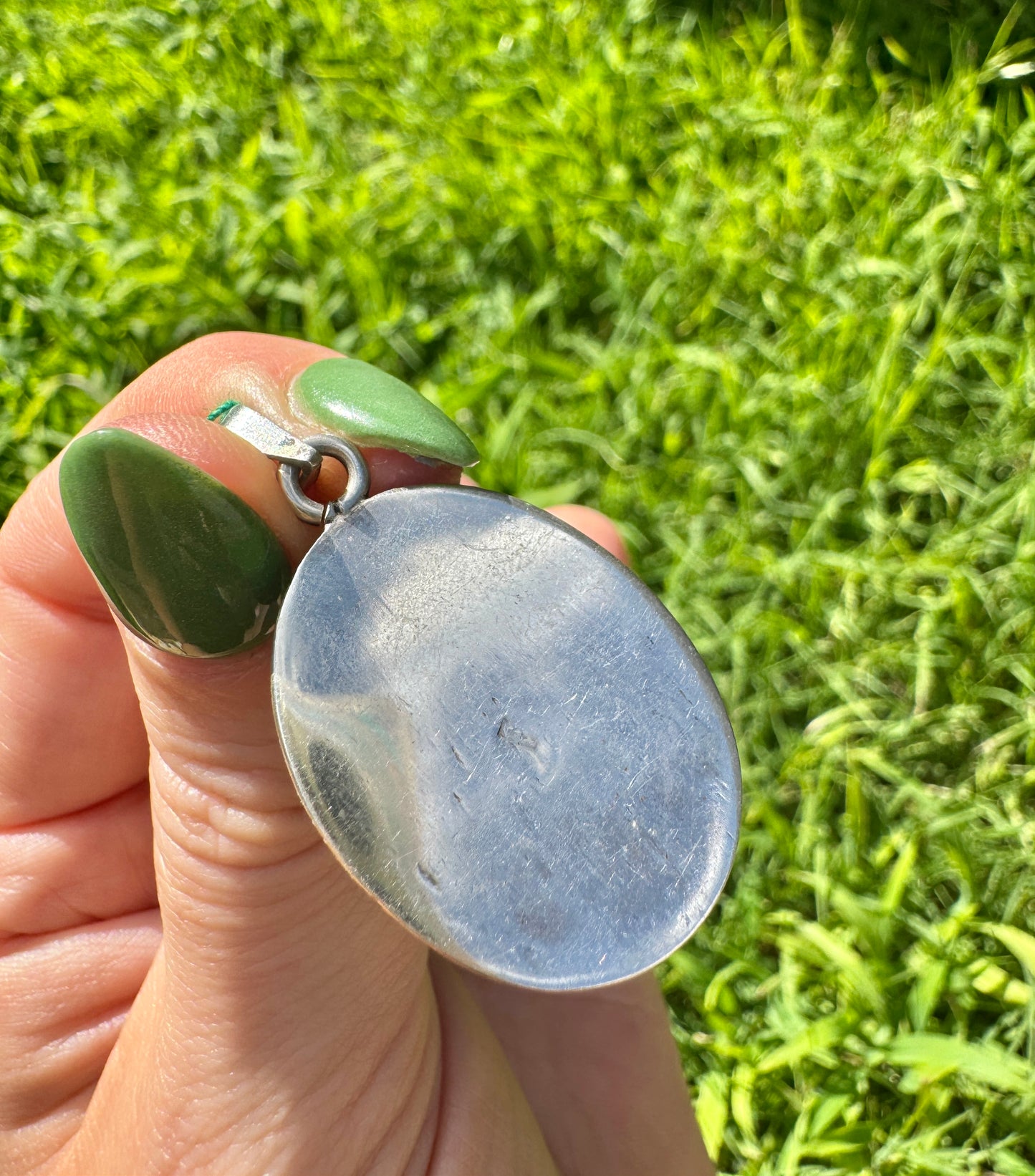 Sterling Silver Malachite Pendant