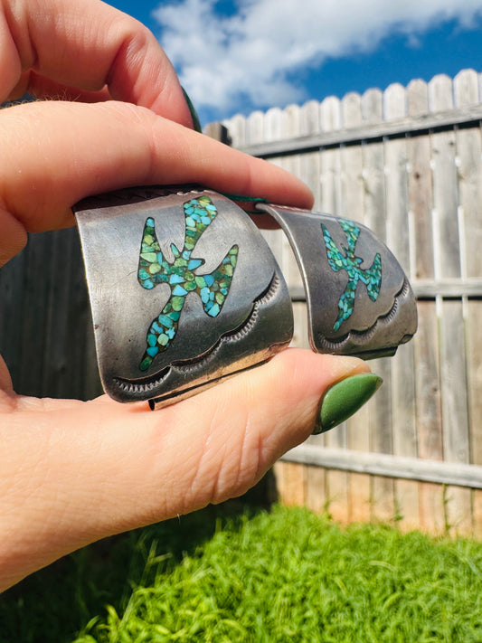 Vintage Sterling Turquoise Watch Ends