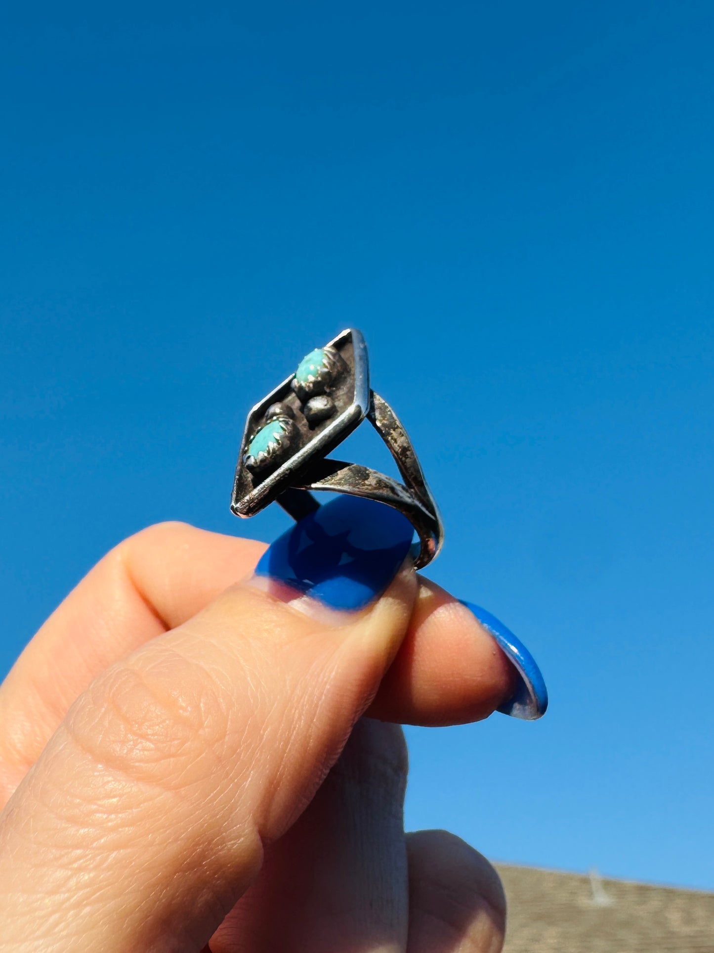 Vintage Sterling Turquoise Ring