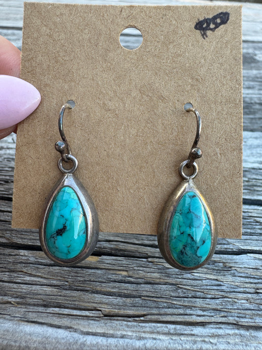 Sterling Silver Barse Turquoise Earrings