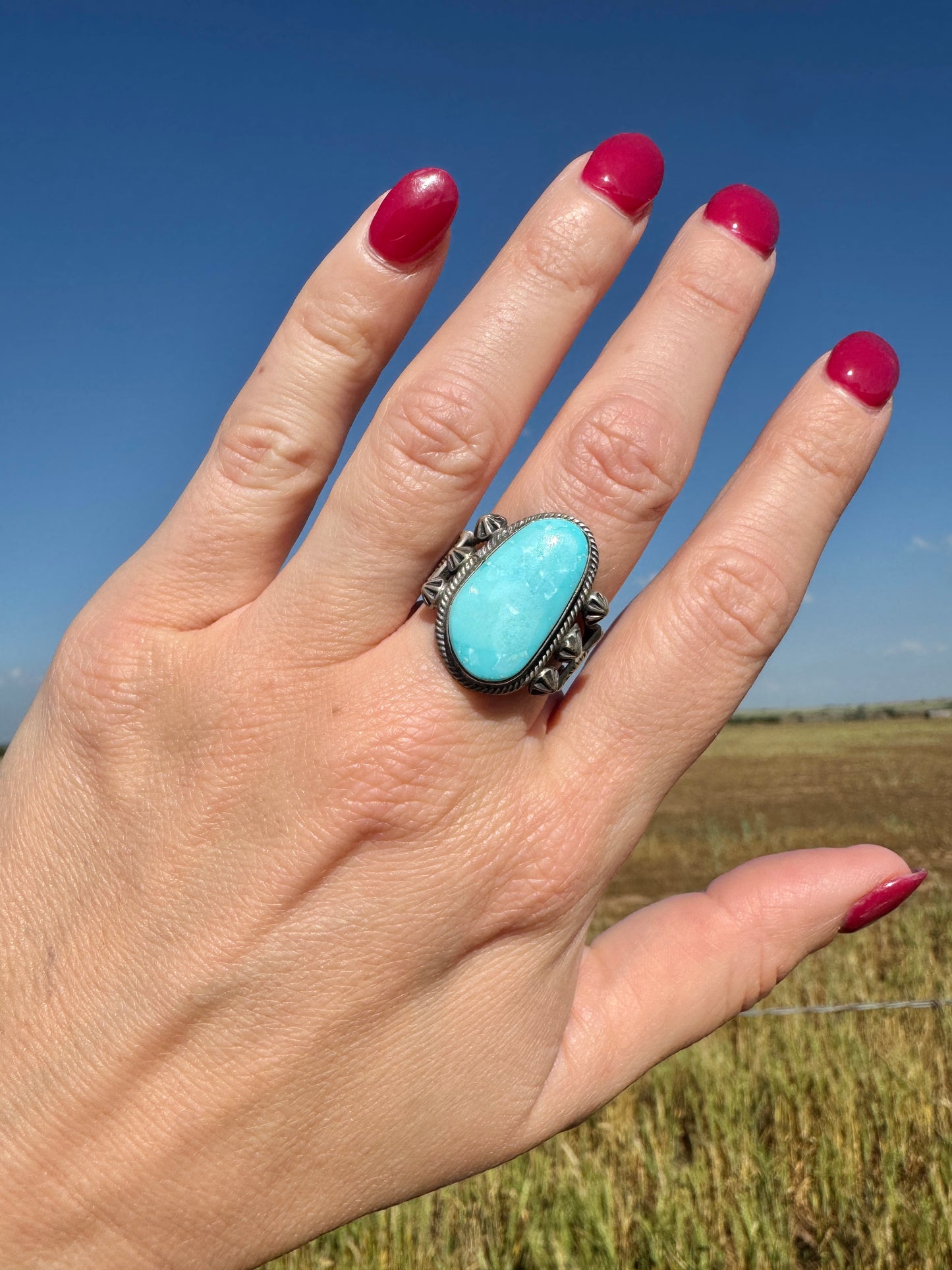 Vintage Sterling Silver Turquoise Ring