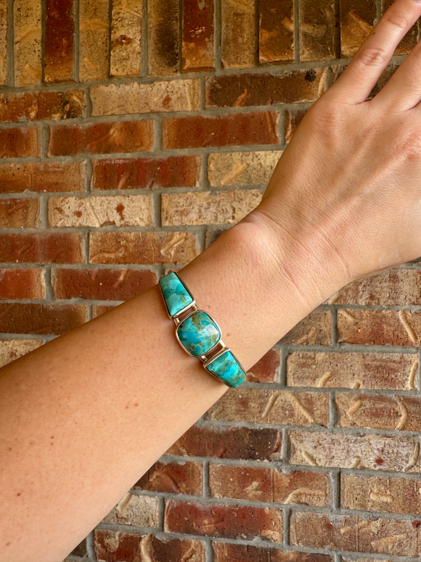Estate Sterling Silver Turquoise Bracelet Cuff
