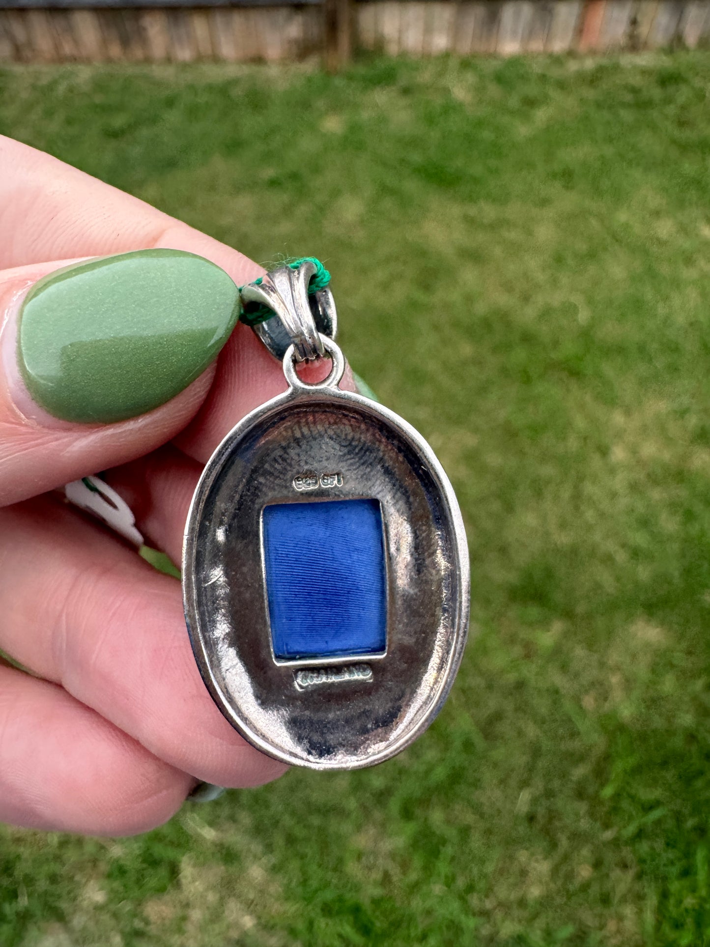 Sterling Silver Blue Lapis Pendant