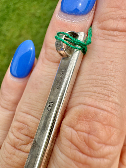 Vintage Sterling Silver Signed Turquoise Pendant