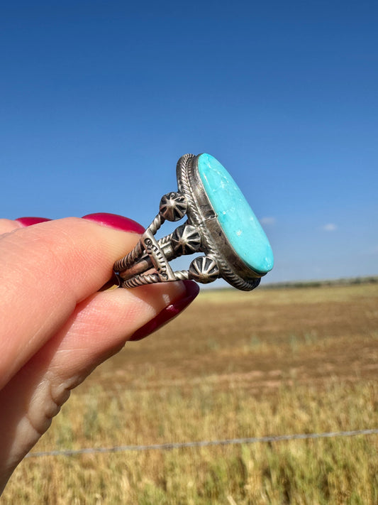 Vintage Sterling Silver Turquoise Ring