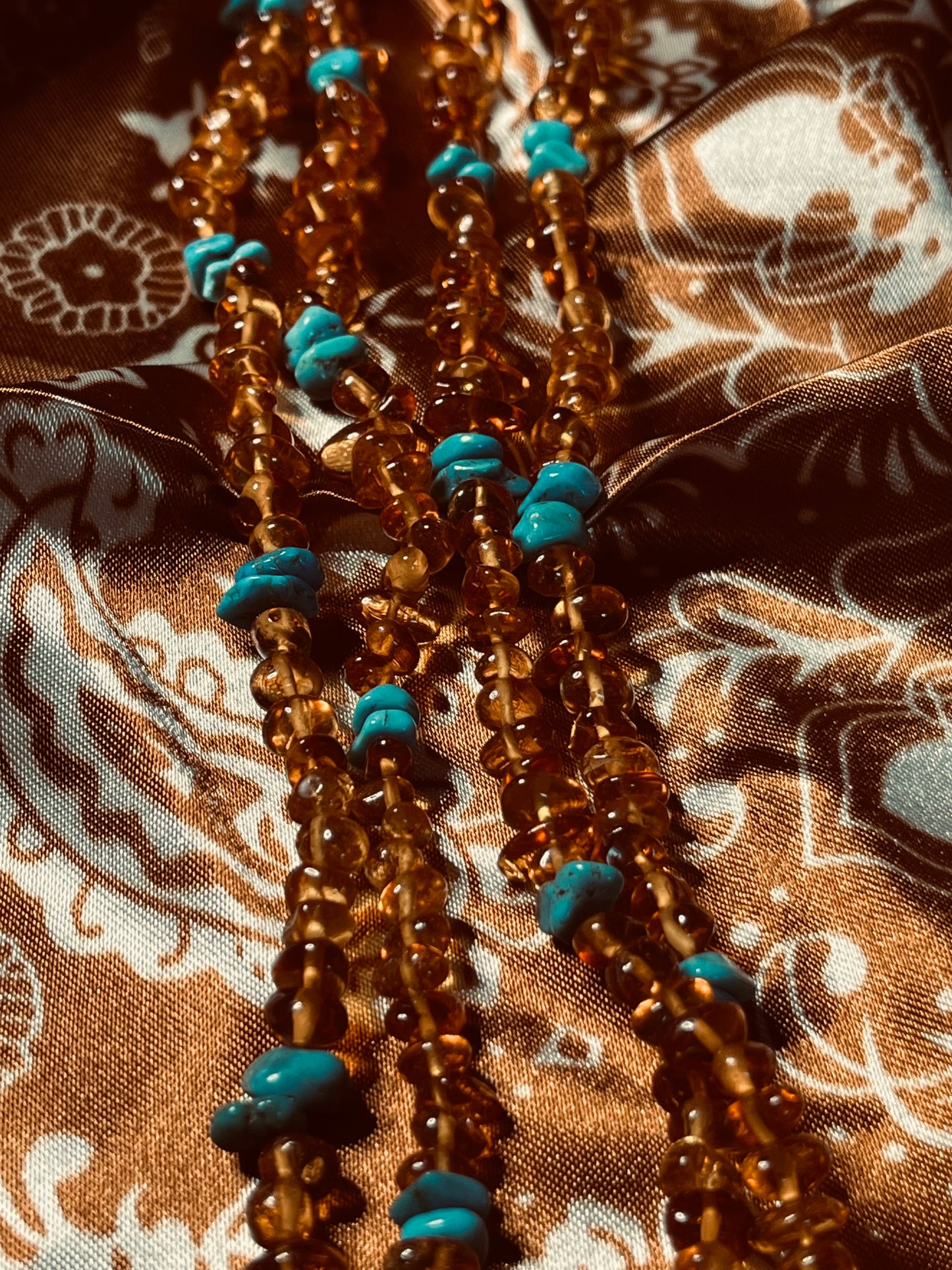 Amber + Turquoise Necklaces (set of 2)