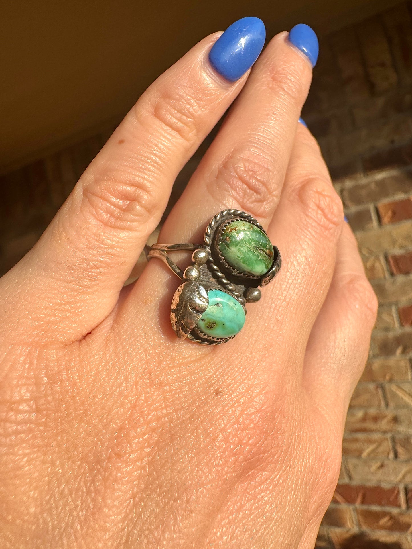 Vintage Sterling Silver Turquoise Ring