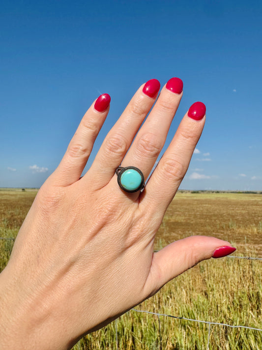 Vintage Sterling Silver Turquoise Ring