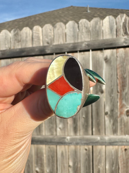 Vintage Sterling Silver Multi-Stone Ring
