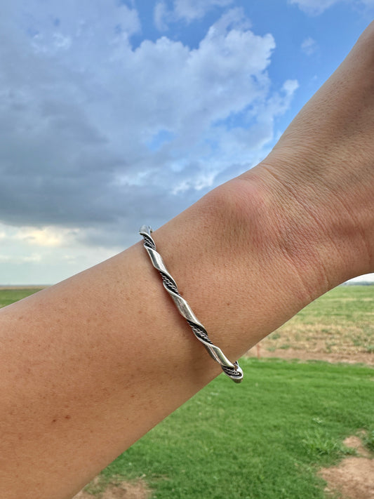 Sterling Silver Dainty Cuff Bracelet